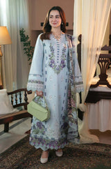 3PC-Embroidery Suit With Wool Shawl-LH029